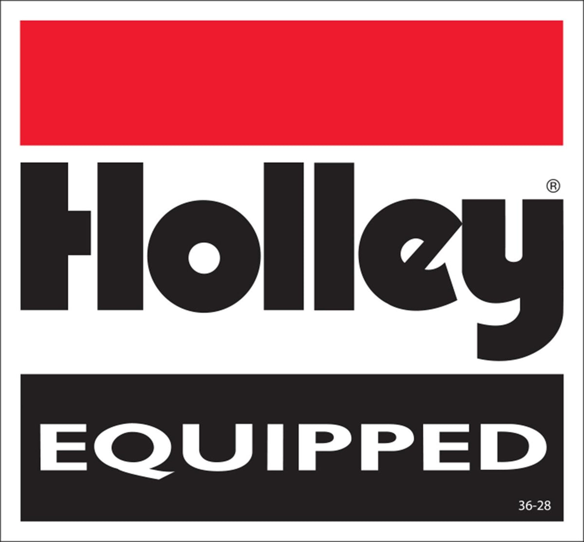 Holley HO36-28 Decal- Holley Equipped ~Decal- Holley Equipped
