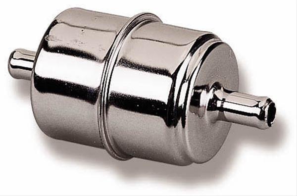Holley HO162-524 Chrome Fuel Filter 5/16" Street/Strip Carb Applications
