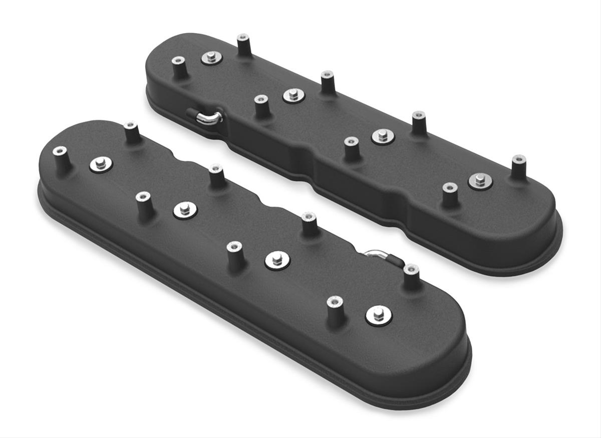 Holley HO241-97 Tall Ls Valve Covers Dry Sump Apps Black