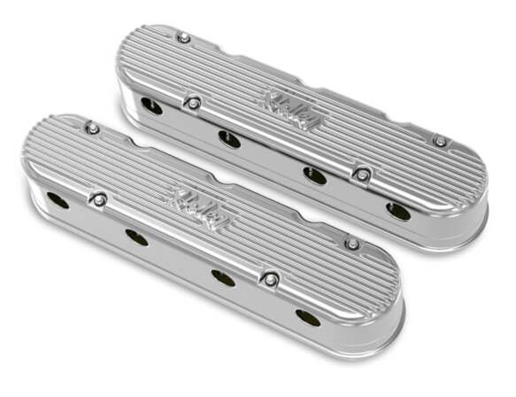 Holley HO241-171 2 Piece Cast Alloy Valve Cover Ls Polished Finish