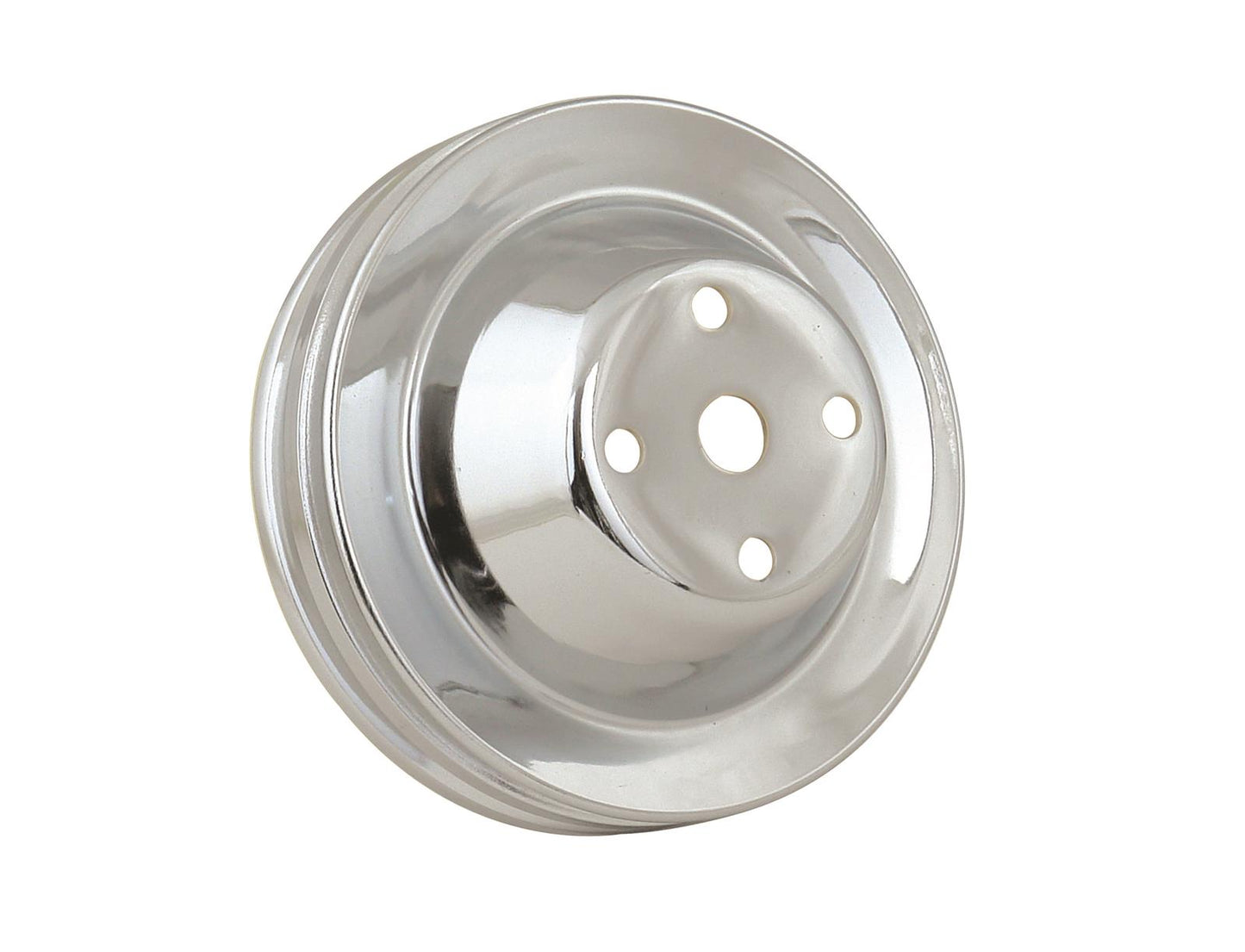 Mr Gasket MG4975 Chrome W/P Pulley-Double Groove Chev Sb -Long Water Pump