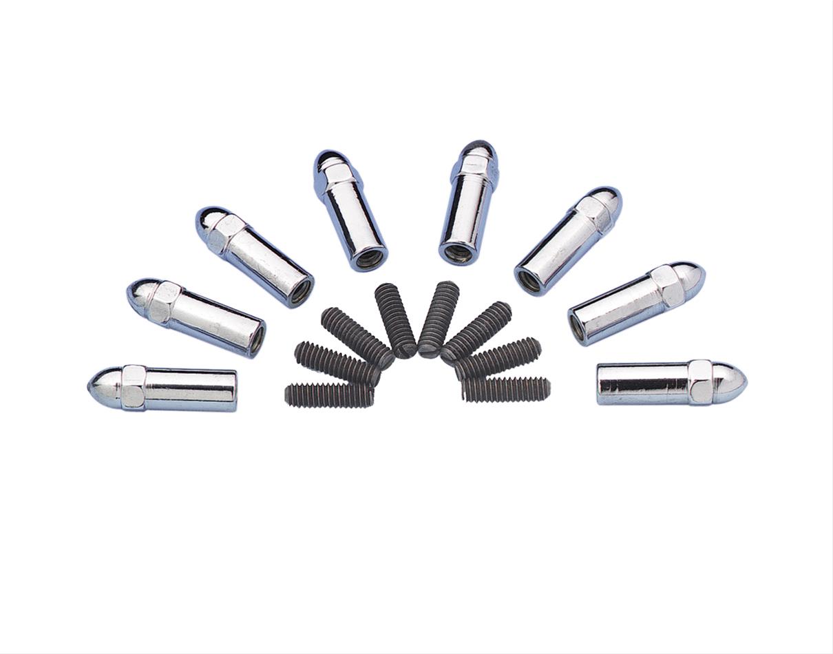 Mr Gasket MG6304 Valve Cover Studs & Chrome Acorn Nuts 1/4-20" X 1.375" 8 Pack