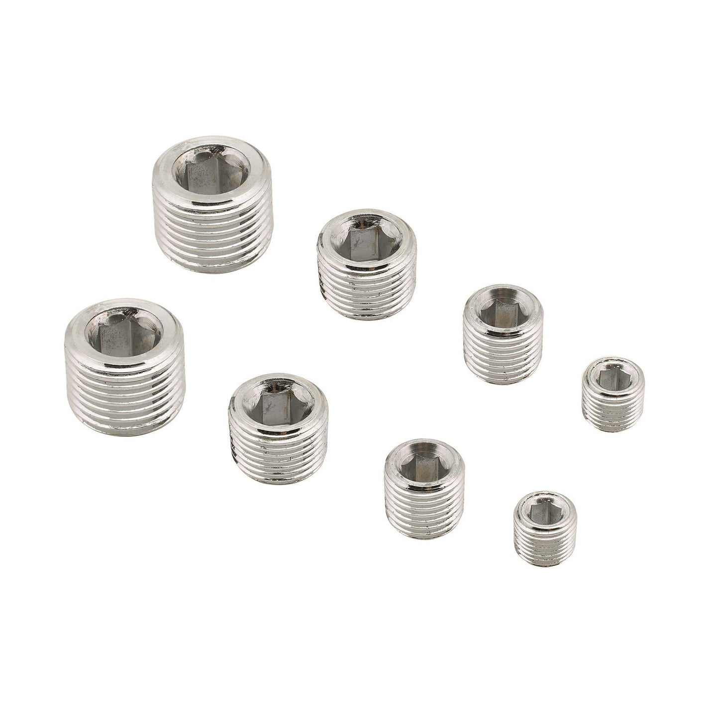 Mr Gasket MG6352G Chrome Pipe Plug Set 8 Pc