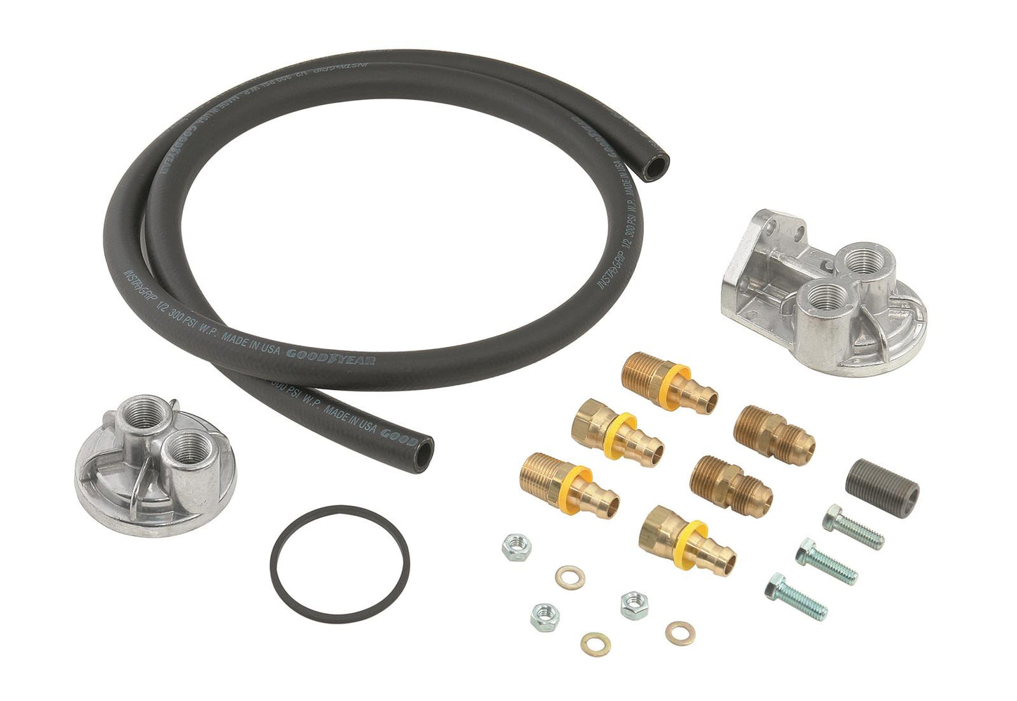 Mr Gasket MG7682 Oil Filter Single Remote Mount V8/V6 Kit