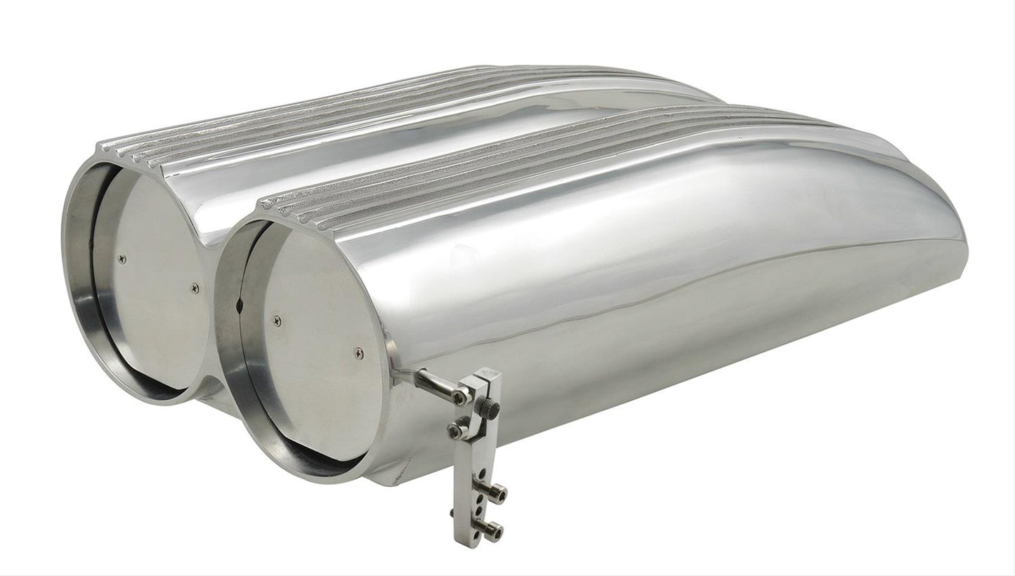 Mr Gasket MG8008 Polished Double Barrel Scoop Suits Dual Or Single Carbs