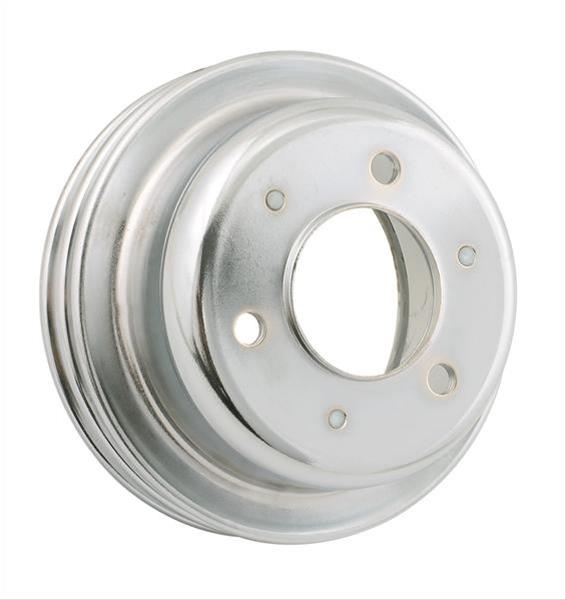 Mr Gasket MG8828 Pulley Crnk Tripl Grv Ford SB Chrome