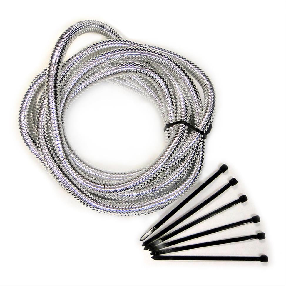 Mr Gasket MG4521 Split Loom 8'' X 3/8"Chrome
