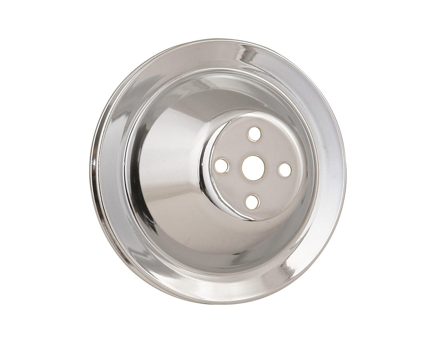 Mr Gasket MG4970 Chrome W/P Pulley-Sngl Grv Chev Sb Short Water Pump