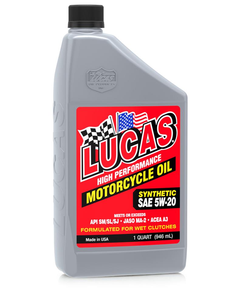 Lucas Oils LUS-10735 Synthetic SAE 5W-20 Motorcycle Oil 5 Gallon Pail