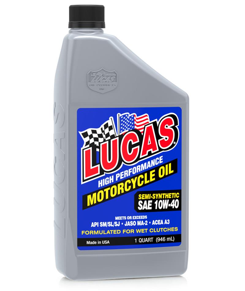 Lucas Oils LUS-10744 Semi-Synthetic SAE 10W-40 Motorcycle Oil 5 Gallon Pail