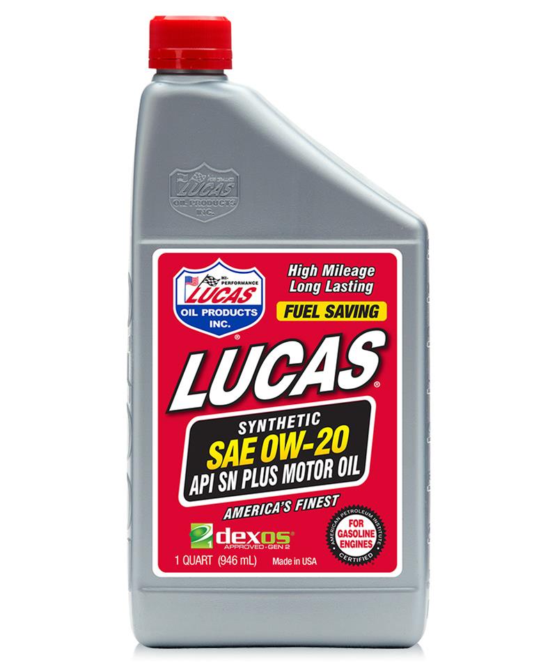 Lucas Oils LUS-10566 Synthetic SAE 0W-20 API SN Plus Dexos Motor Oil 5 Gallon Pail