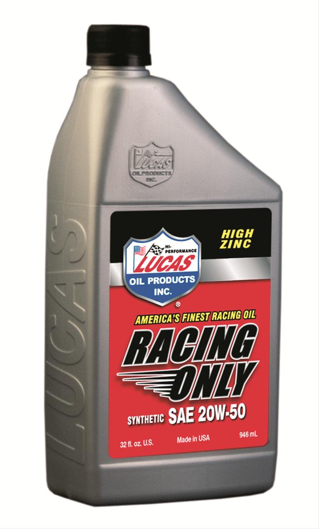 Lucas Oils LUS-10615 Synthetic SAE 20W-50 Racing Motor Oil 1 Quart