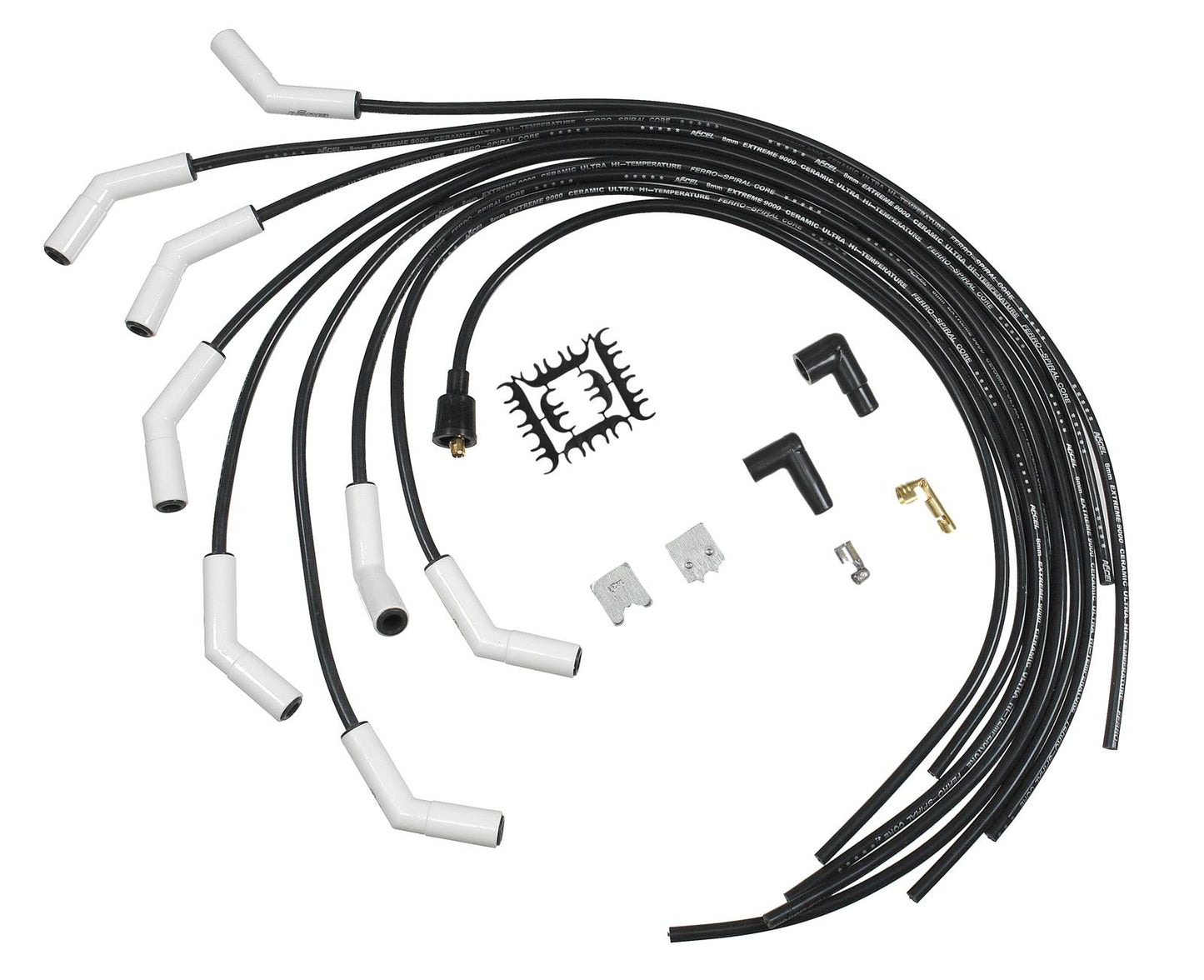 Accel AC9002C Ceramic Spk Plug Wire Set 135 Universal Fit