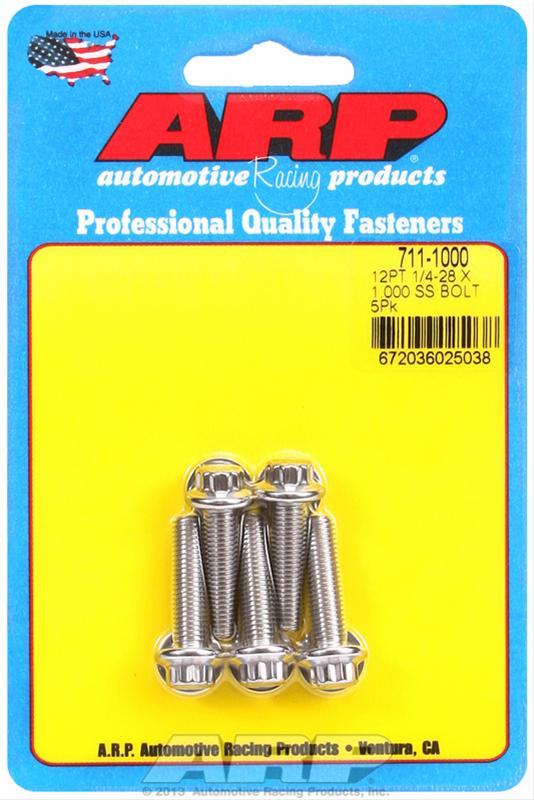 ARP711-1000 | Ss 12Pt Bolts 1/4" Unf X 1.00"