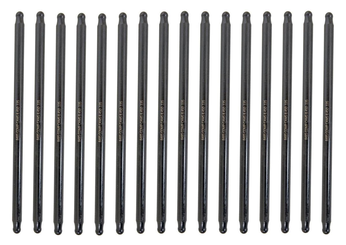 COMP Cams 8485-16 Hi-Tech One-Piece 8.450" Long, .135" Wall, 3/8" Diameter Pushrod Set