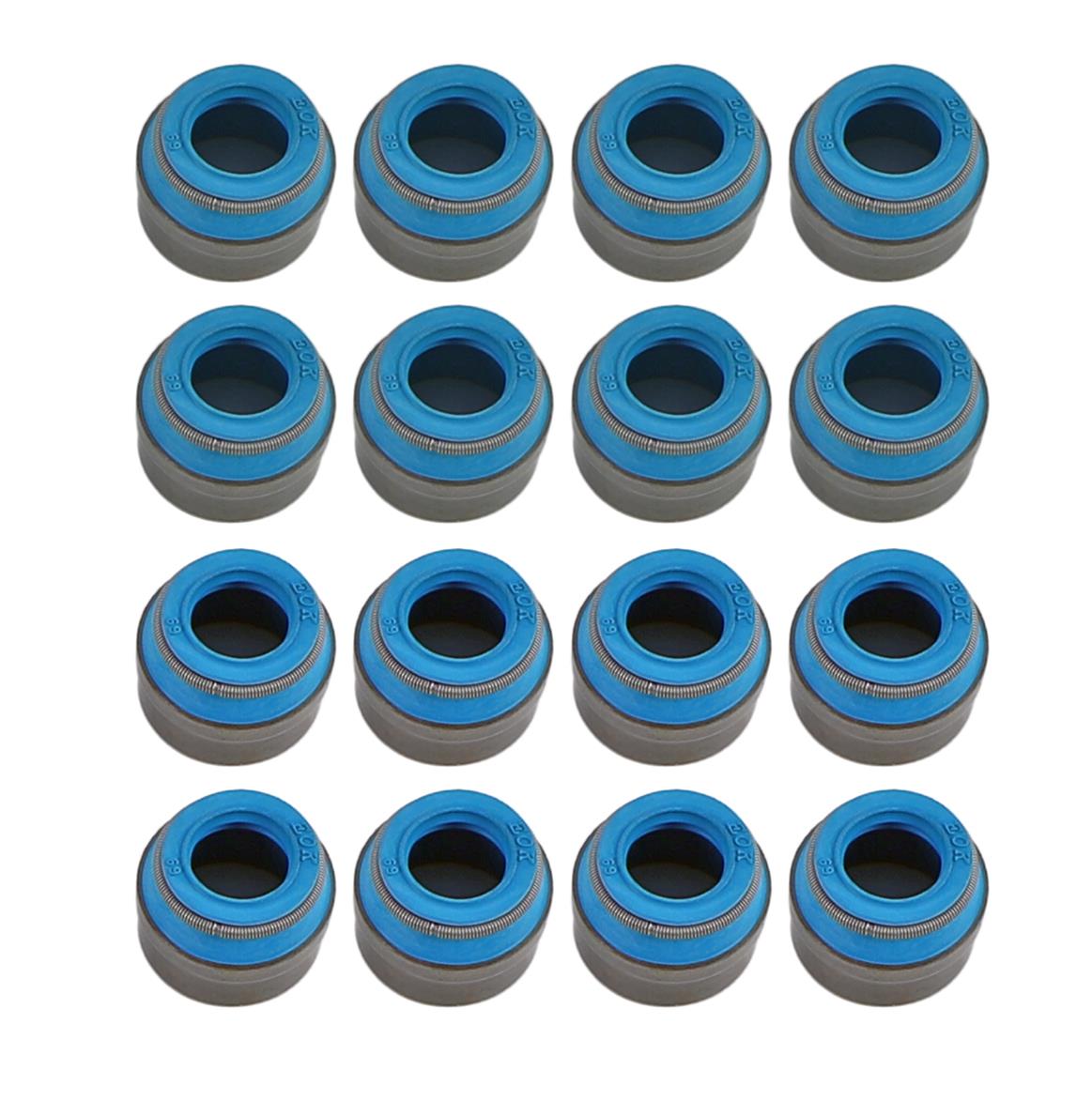 COMP Cams 530-16 Set of 16 Black Viton Valve Seals for .425" Guide Size, 5/16" Valve Stem