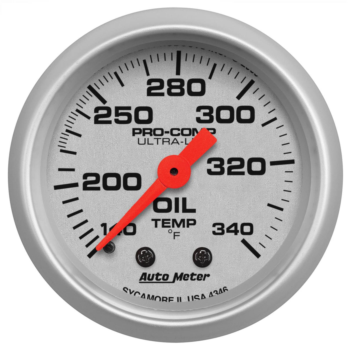 AutoMeter 4346 2-1/16" OIL TANK TEMPERATURE, 140-340 F, ULTRA-LITE