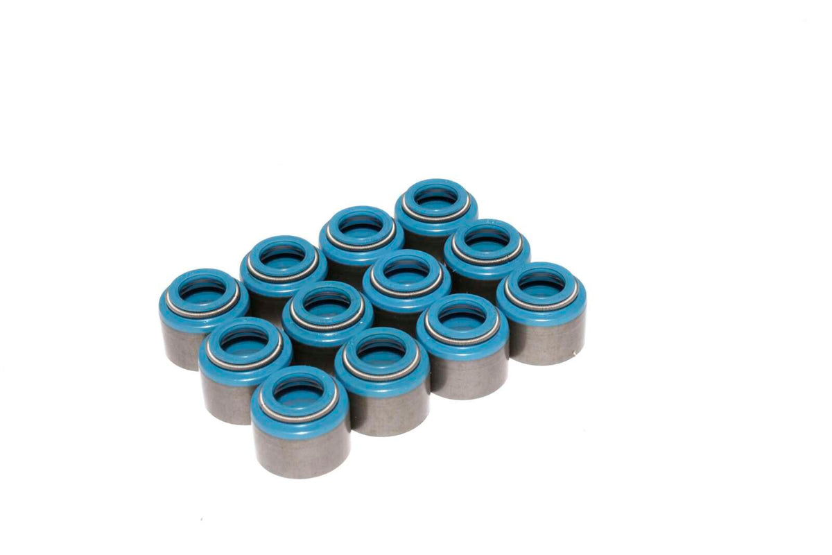 COMP Cams 514-12 Set of 12 Metal Viton Valve Seals for .500" Guide Size, 3/8 Valve Stem