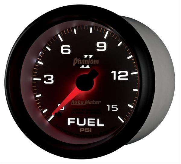 AutoMeter 7811 2-5/8" FUEL PRESSURE, 0-15 PSI, PHANTOM II