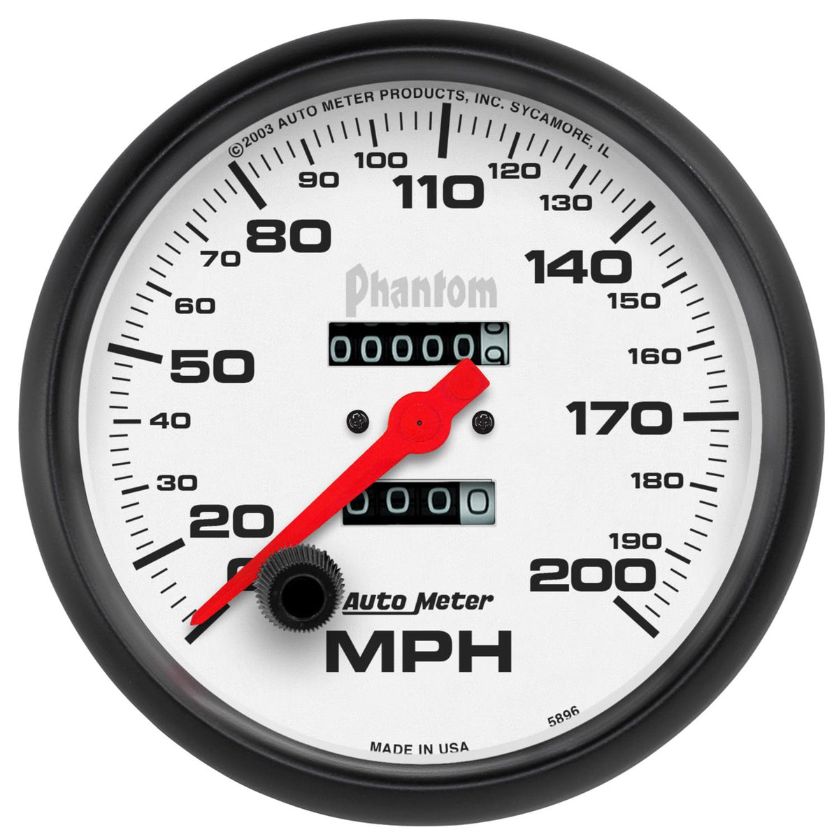 AutoMeter 5896 5" SPEEDOMETER, 0-200 MPH, PHANTOM