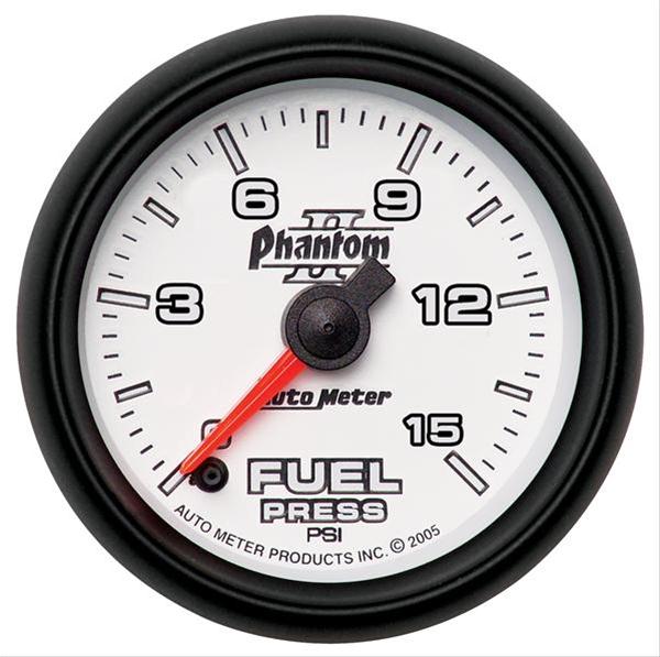 AutoMeter 7861 2-5/8" FUEL PRESSURE, 0-15 PSI, PHANTOM II