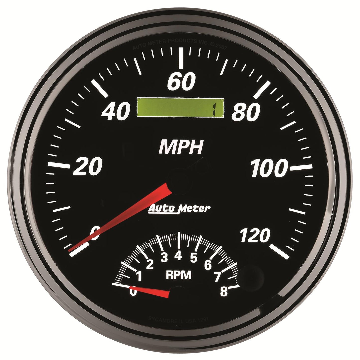 AutoMeter AU1291 Designer Black II 5" Combo Gauge 120MPH Speedo 8000RPM Tacho