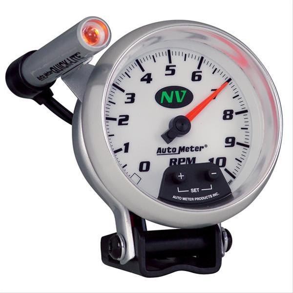 AutoMeter AU7390 NV 3-3/8" Tachometer 0-10000 RPM Pedestal Mount W/Shift Light