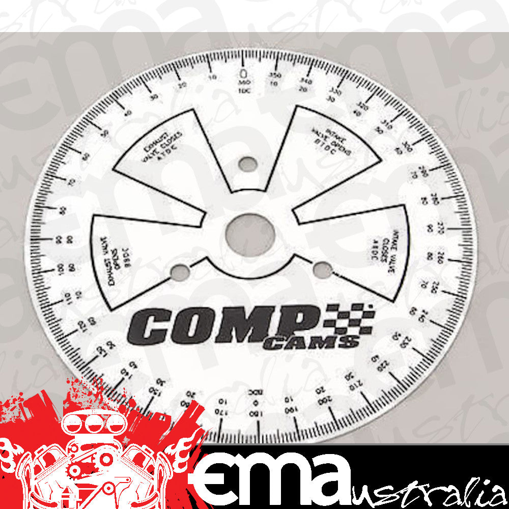 COMP Cams CO4790 SPORTSMAN STEEL 9" DEGREE WHEEL WHITE