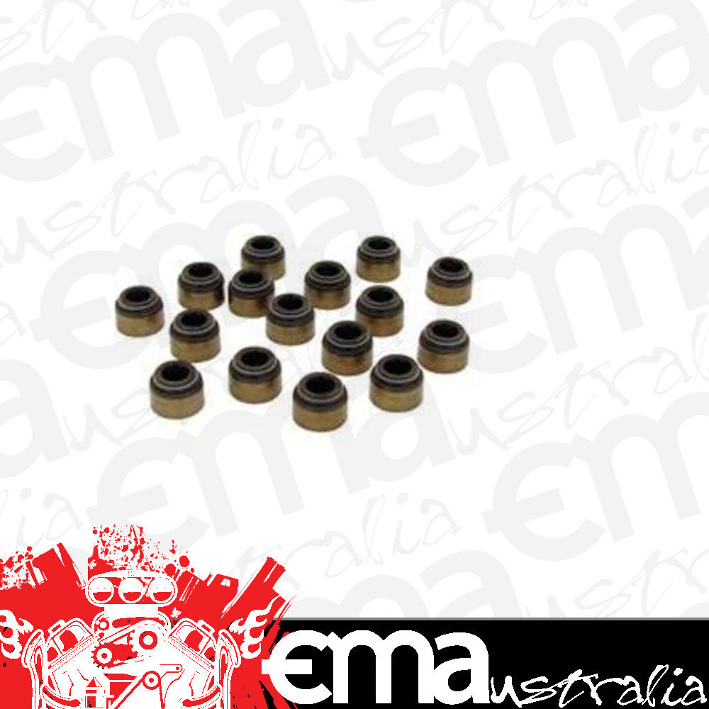 COMP Cams 506-16 Set of 16 Black Viton Valve Seals for .494" Guide Size, 11/32" Valve Stem