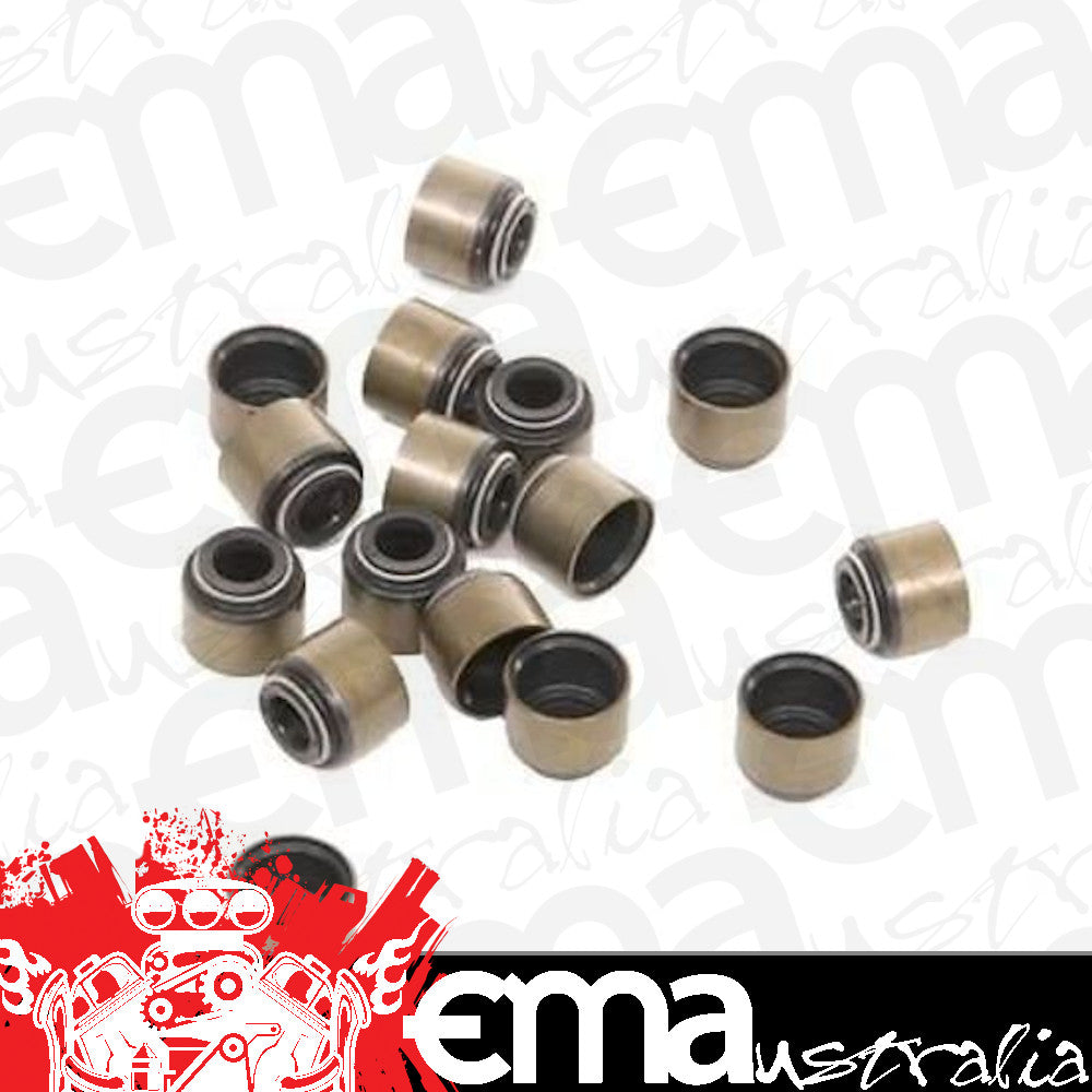 COMP Cams 511-16 Set of 16 Steel Viton Valve Seals for .500" Guide Size, 8mm Valve Stem