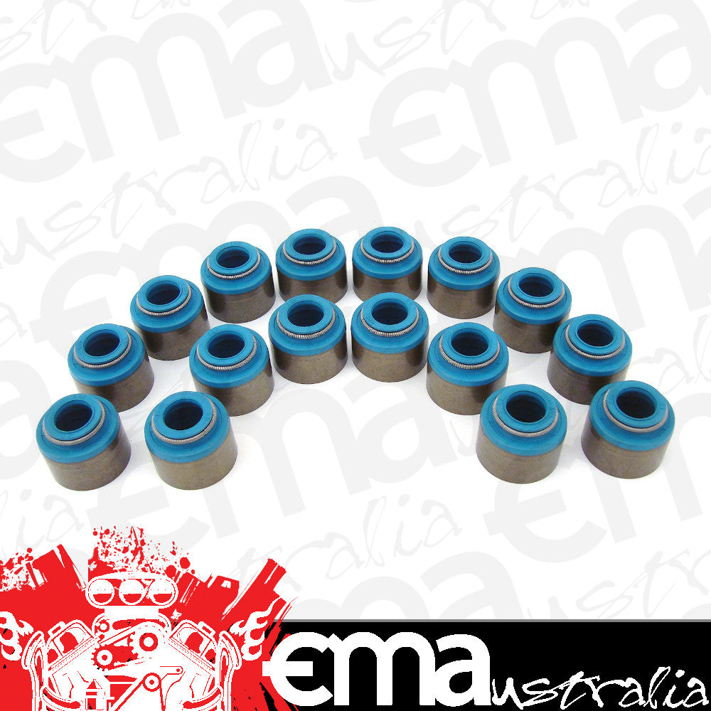 COMP Cams 529-16 Set of 16 Metal Viton Valve Seals for .530" Guide Size, 11/32" Valve Stem