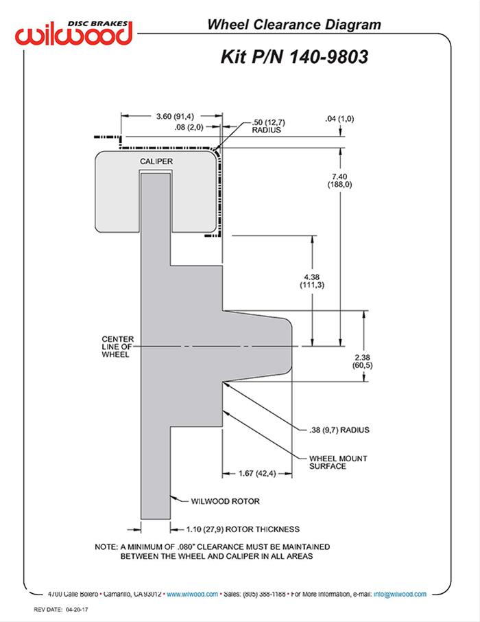 Wilwood WB140-9803 WILWOOD S/LITE 6 PISTON FRO NT HQ/CAMARO BRAKE KIT *NOTES*