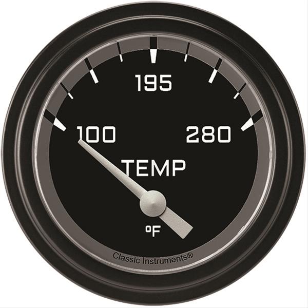 Classic Instruments AX226GBLF-08 Autocross Grey w/ Black Bezel 2 5/8" Water T