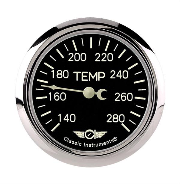 Classic Instruments CL326SRC-12 Classic - Water Temp Gauge Full Sweep 2-5/8"