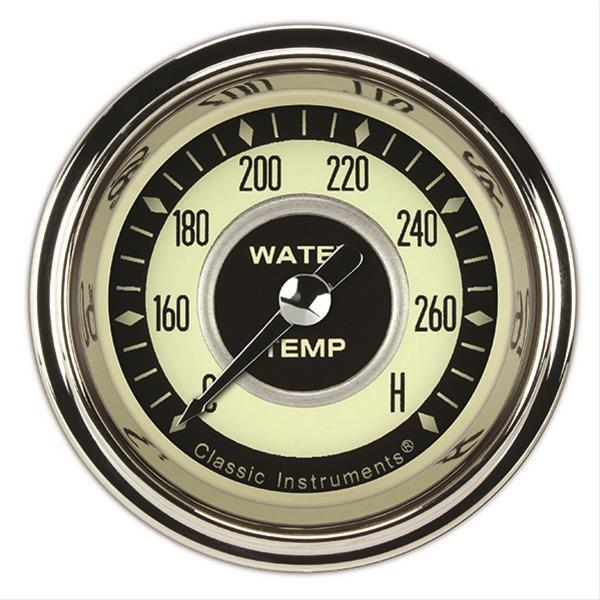 Classic Instruments NT126SHC-02 Nostalgia VT - Water Temp Gauge Full Sweep 2-1/8"
