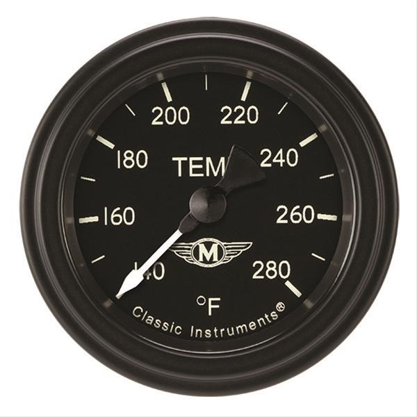 Classic Instruments MA126BLF-06 Moal Bomber - Water Temp Gauge Full Sweep 2-1/8"