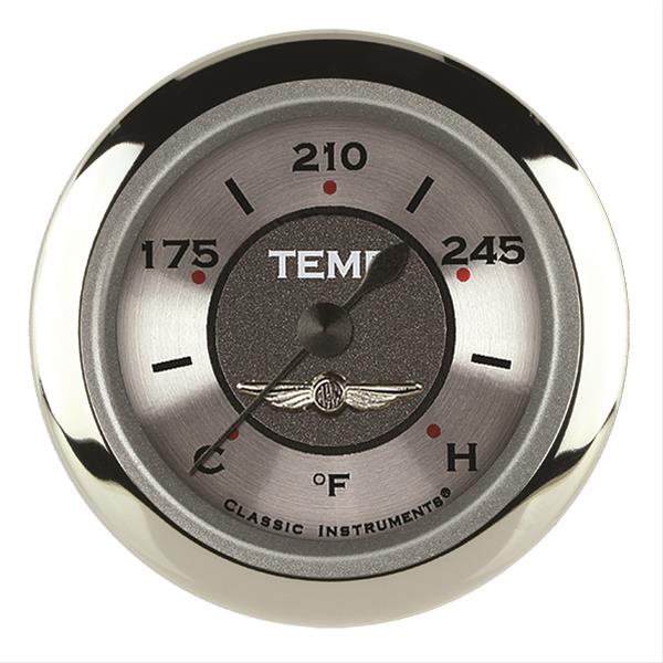 Classic Instruments AW126SRC-08 All American - Water Temp Gauge Full Sweep 2-1/8"