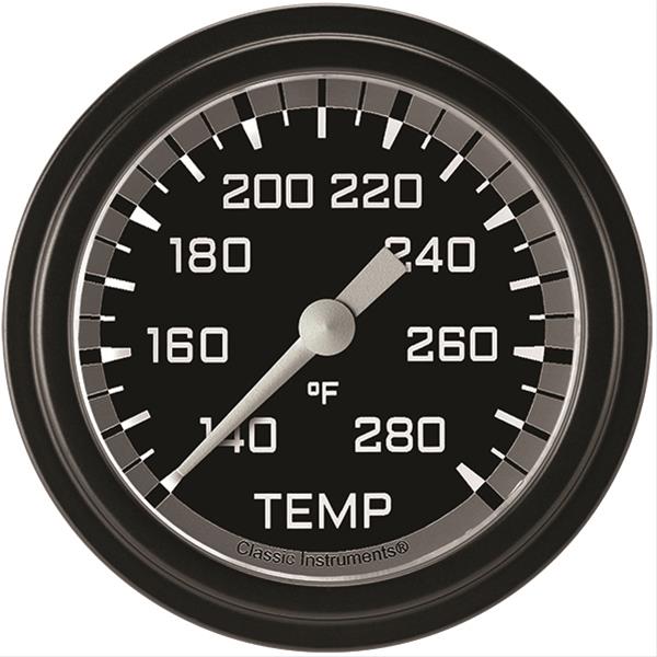 Classic Instruments AX326GBLF-04 Autocross Grey - Water Temp Gauge Full Sweep 2-5/8"