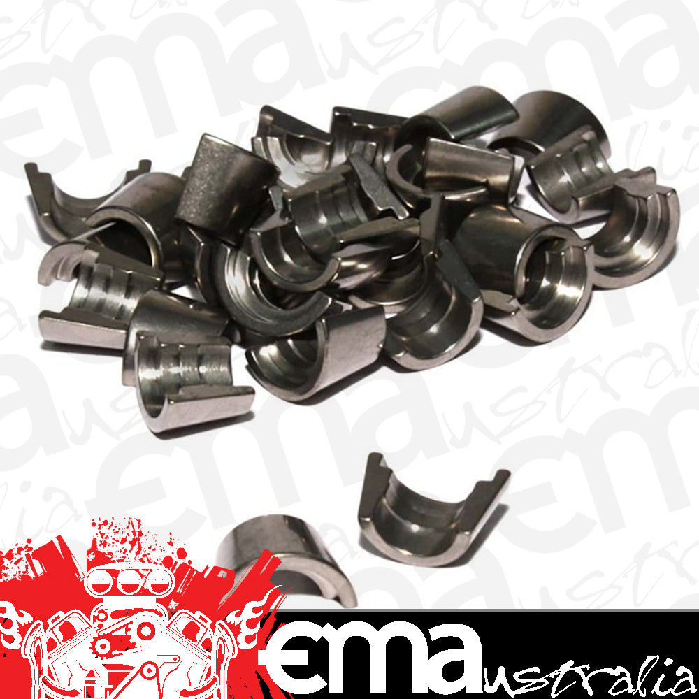COMP Cams 638-16 Titanium Set of 16 - 10 Degree, 11/32", Single Groove Locks w/ Lash Cap Recess