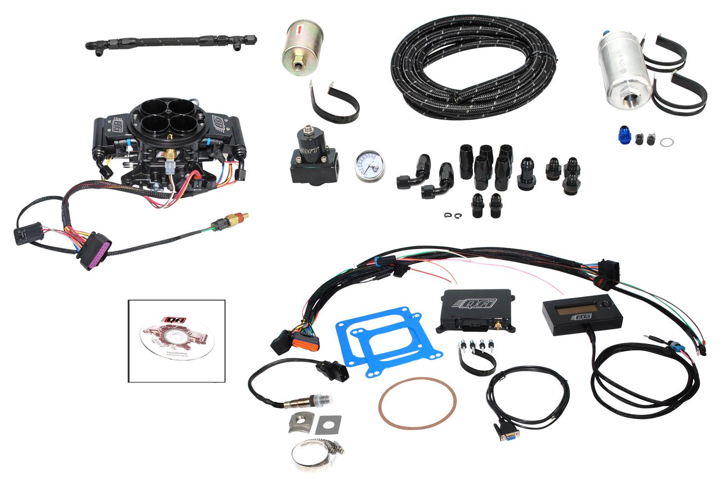Quick Fuel Technology Q-QFI-500BDM QFI Master EFI Kit - Black Diamond 525HP 950 CFM 4150 Style Flange