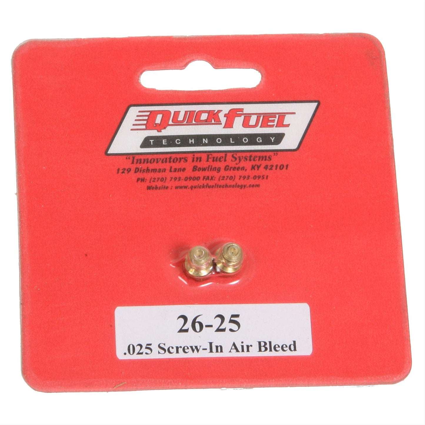 Quick Fuel QFT26-25QFT Air Bleeds 10-32 .025