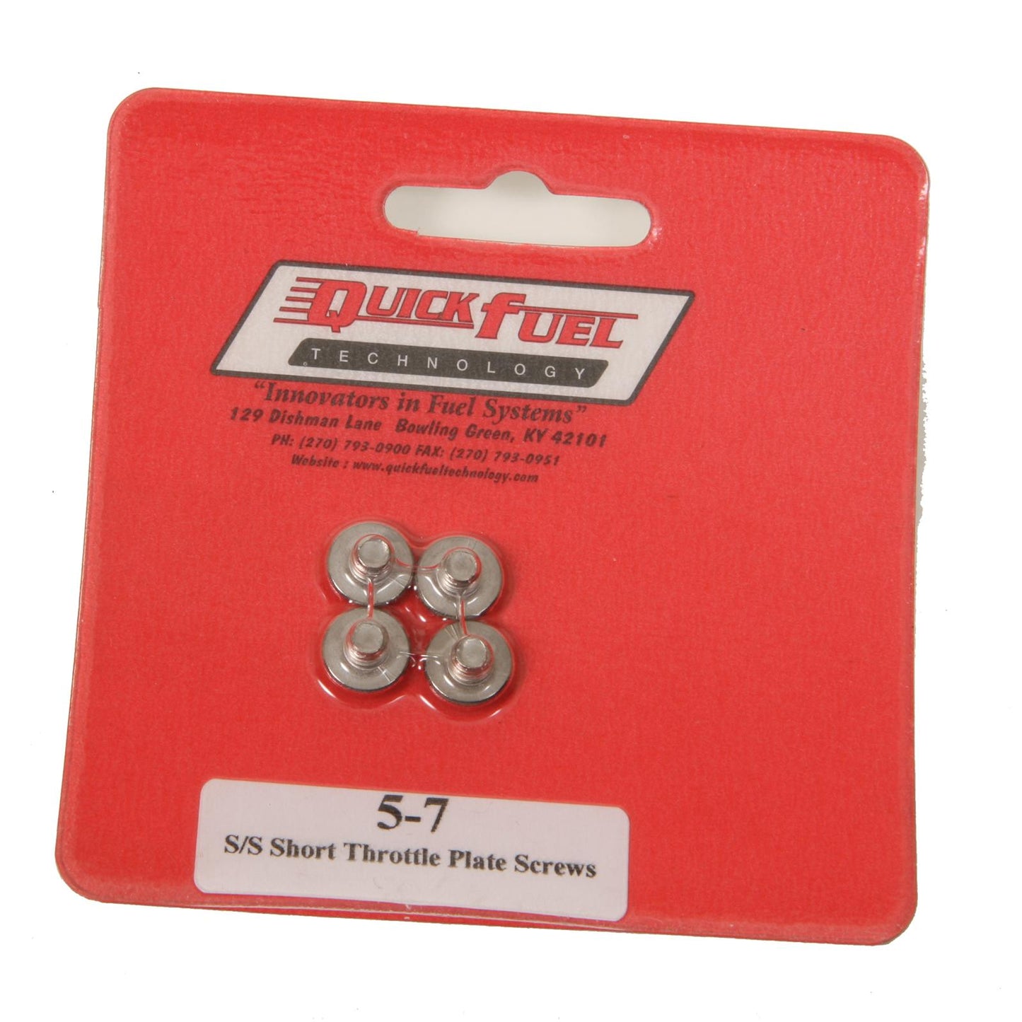 Quick Fuel QFT5-7QFT Throttle Plate Screw S.S.Short