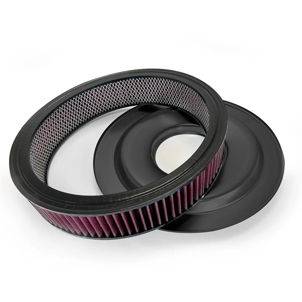 BluePrint BPP143BK 14" BluePrint Black Air Cleaner w Flat Base Black Air Cleaner Assembly