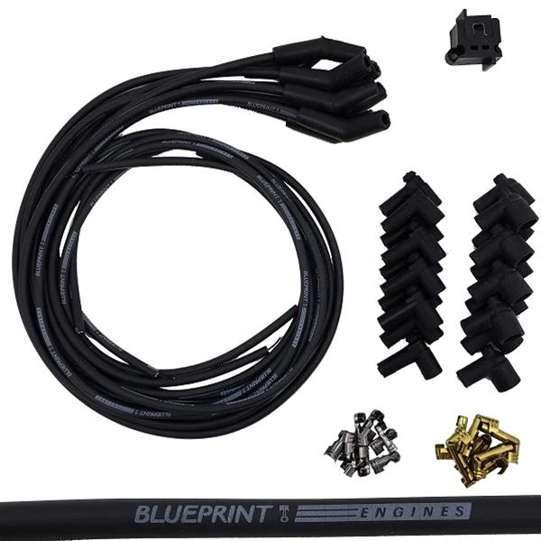 BluePrint BPP28610 8mm SPARK PLUG WIRE SET, 135 DEGREE BOOTS, BIG BLOCK CHEVY Ford SB Spark Plug Wire Set