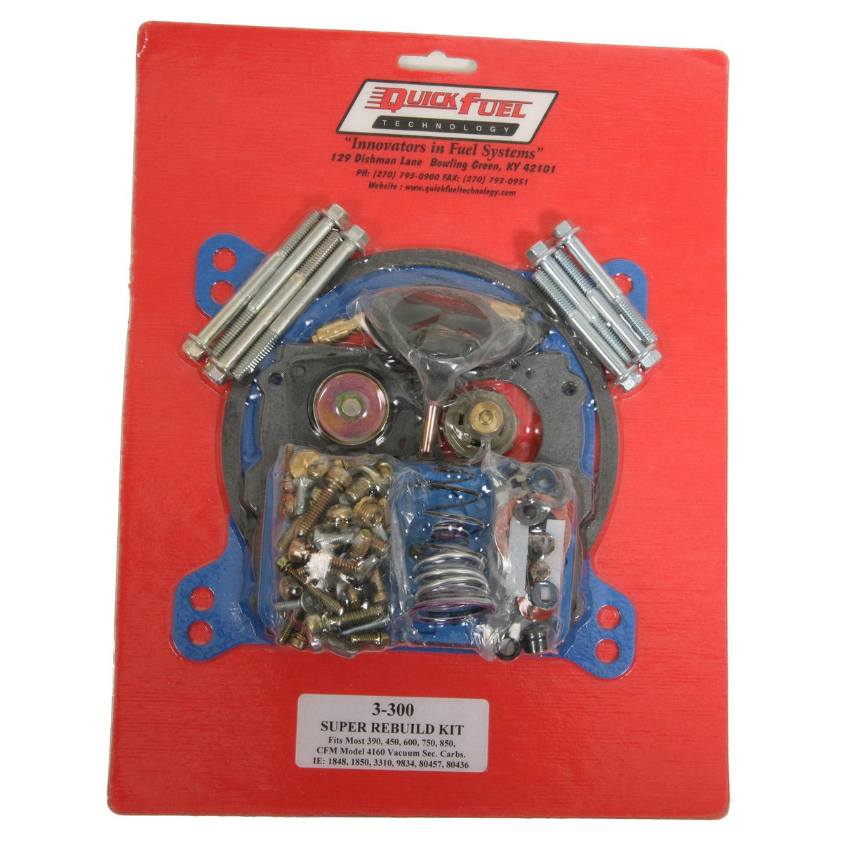 Quick Fuel QFT3-300QFT Carburettor Super Rebuild Kit suits 4160 Vs Carbs