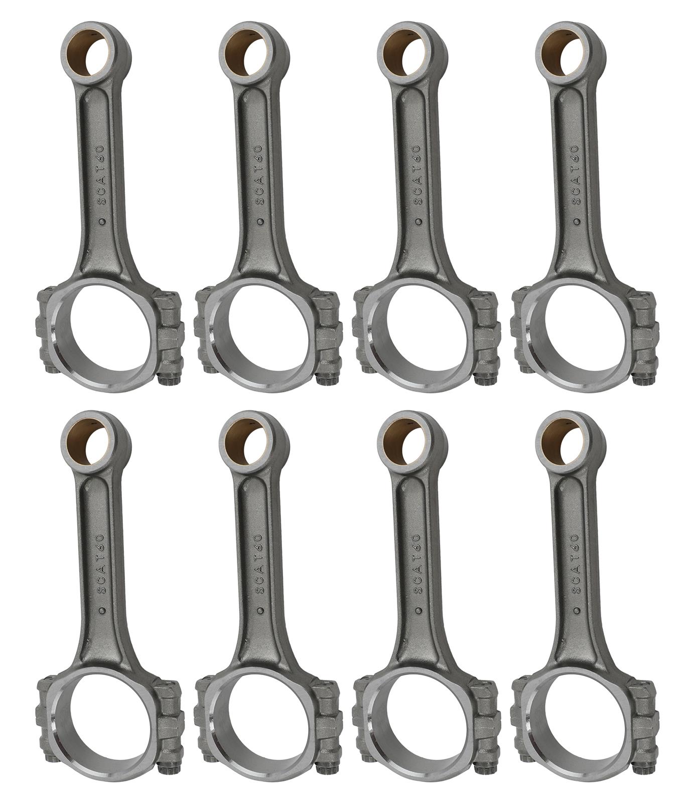SCAT SC26000 Chev Conrods S/B I-Beam 6.0 L 3/8 Bolts Bushed S/End