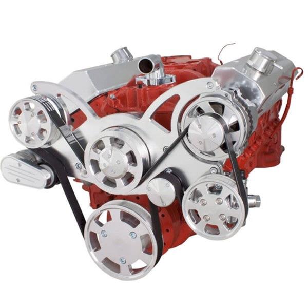 BluePrint BPP350FDPS4 Chev SB FRONT ACCESSORY DRIVE, FULL SERPENTINE W ALT, PS, WP, BRACKETS, BOLTS Engine Pulley Kit