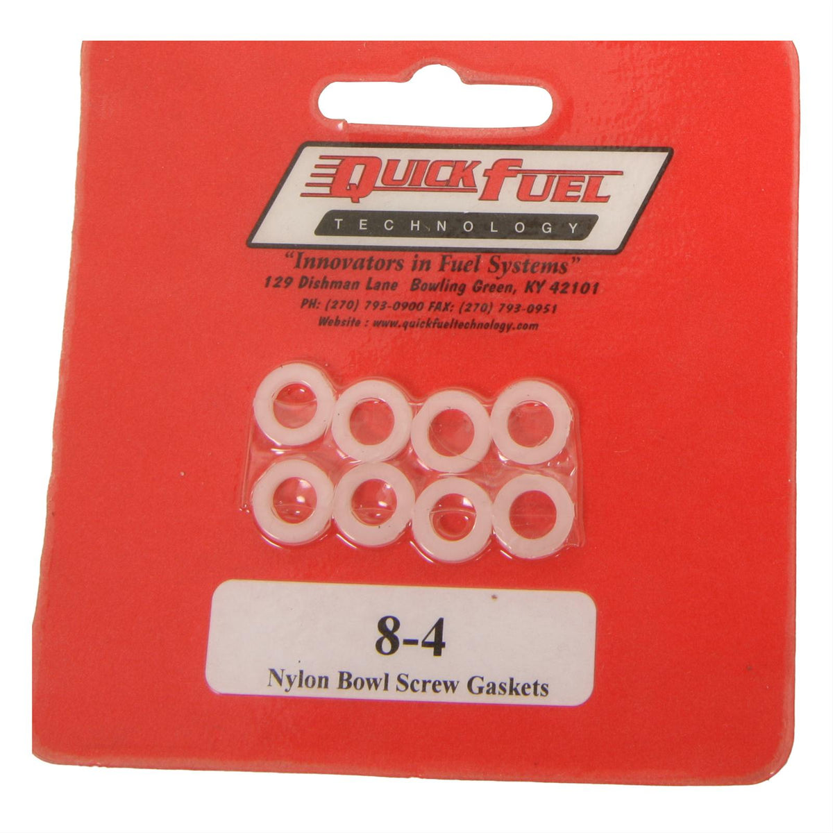 Quick Fuel QFT8-4QFT Nylon Fuel Bowl Screw Gaskets (Set of 8)