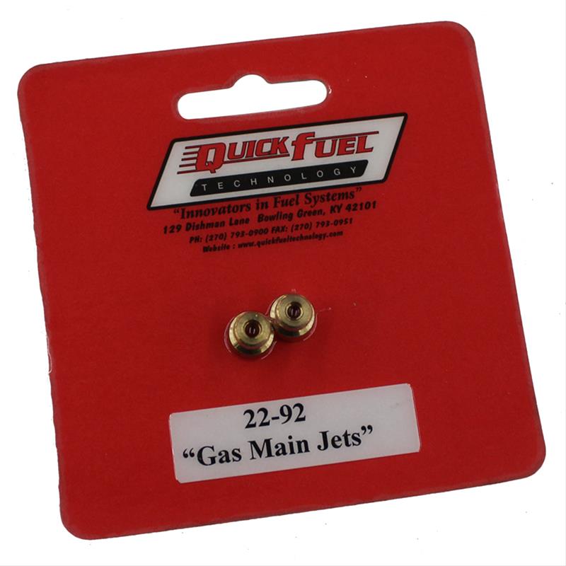 Quick Fuel QFT22-92QFT Gas Main Jets 1/4"