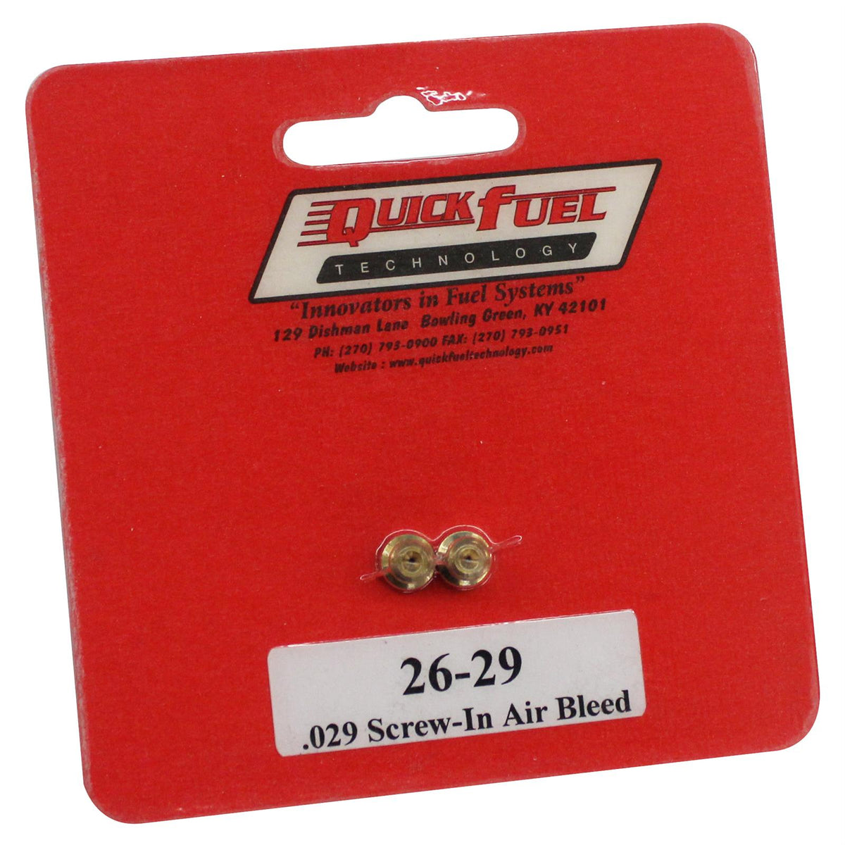 Quick Fuel QFT26-29QFT Air Bleeds 10-32 .029